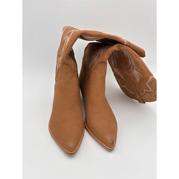 Dolce Vita Shiren Western Cowgirl Boot Whiskey Nubuck Size 9 - Picture 3 of 10